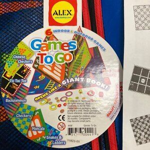 AlexToys Games to Go Floormat‎ 6 Indoor Outdoor Games 36 x 38" Carry Pouch